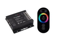 Контроллер ARL-OVAL-RGB Black (12-24V, 3x10A, ПДУ Овал, RF, RJ45)