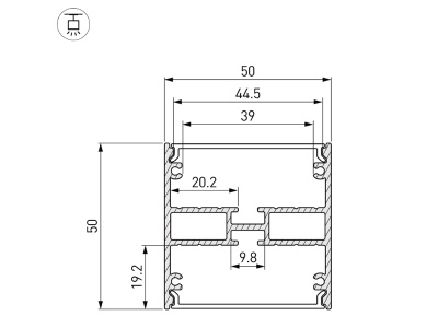 Профиль LINE-5050-DUAL-3000 ANOD