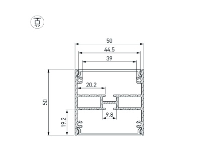 Профиль LINE-5050-DUAL-2000 ANOD