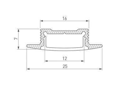 Профиль SL-SLIM-H7-F25-2000 ANOD