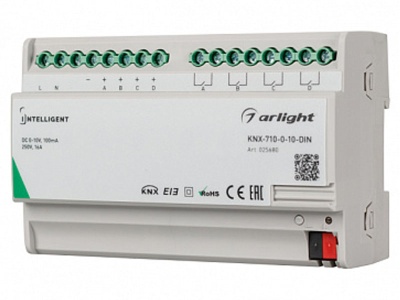 INTELLIGENT ARLIGHT Конвертер KNX-710-0-10-DIN (230V, 4x0/1-10, 4x16A)
